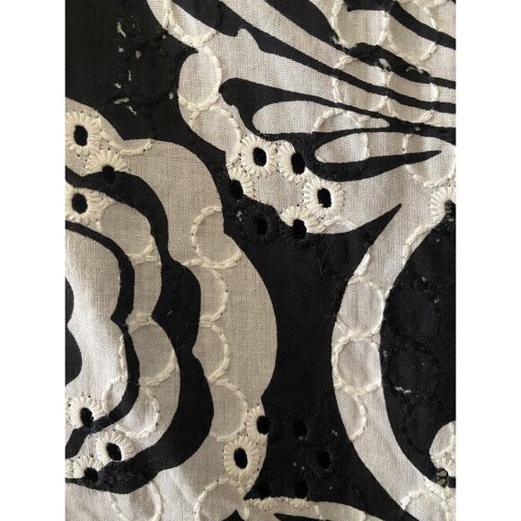 Anthropologie Tabitha Womens Lace Eyelet Overlay Sleeveless Sheath Mini Dress 6 - Picture 9 of 10